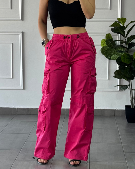 Pantalón Cargo Vibrant Rosa