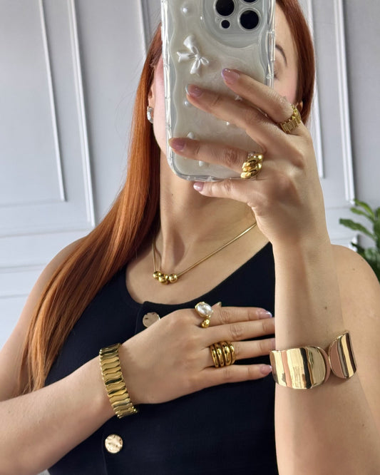 Pulsera Chunky Dorada