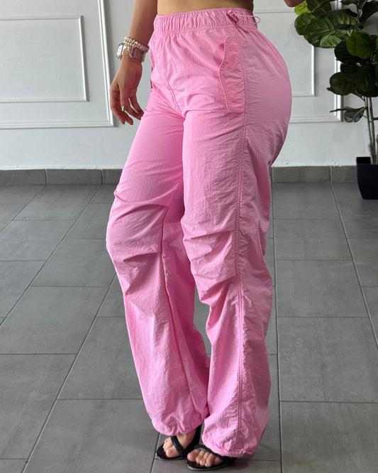 Pantalón Cargo Rosa Claro