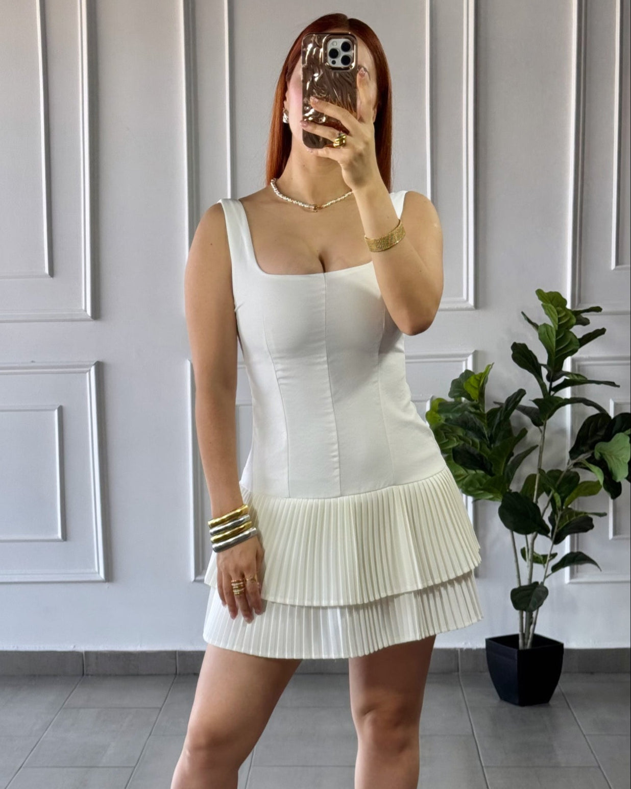 Vestido Patoles Beige