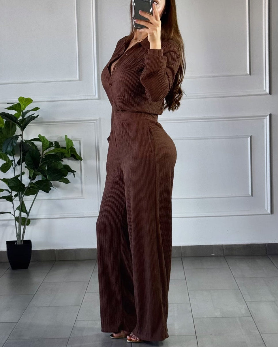 Enterizo Plisado Moka