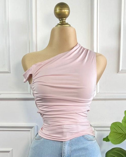 Blusa Asimetrica Rosa