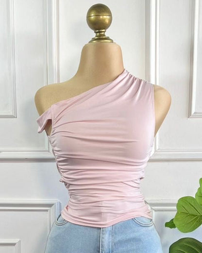 Blusa Asimetrica Rosa