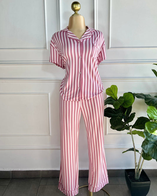 Pijama Lineas Rosa