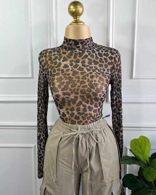 Pantiblusa Mesh Leopardo