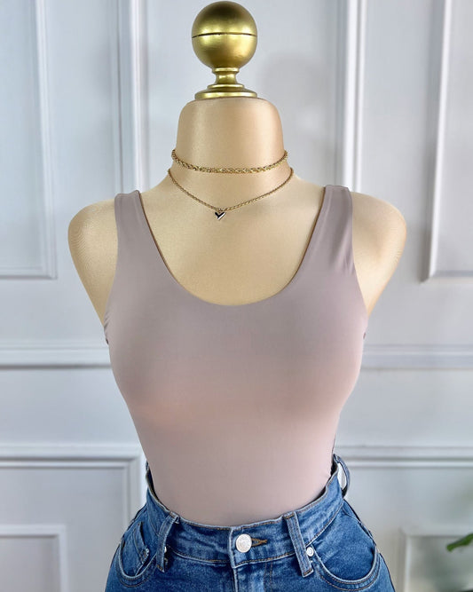 Bodysuit V Taupe