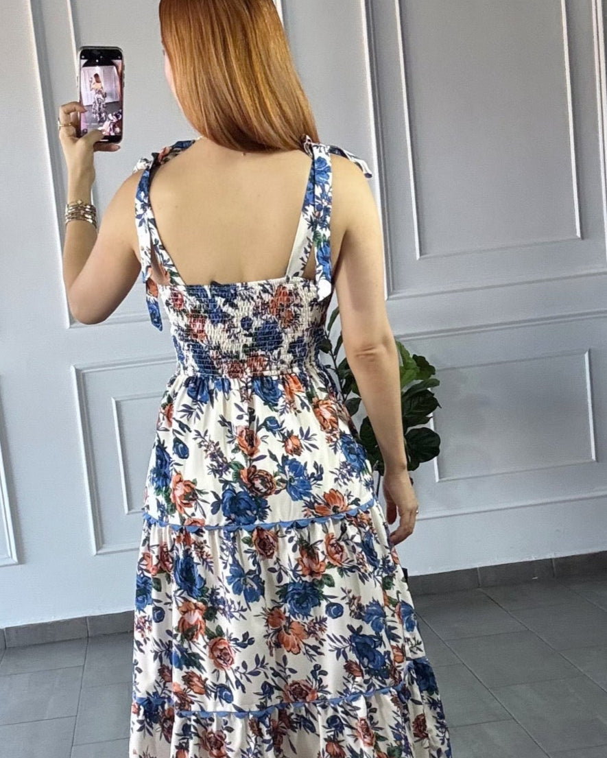 Vestido Floral Azul