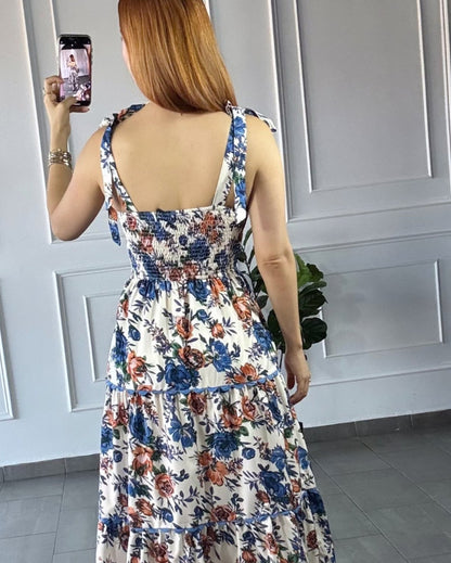 Vestido Floral Azul