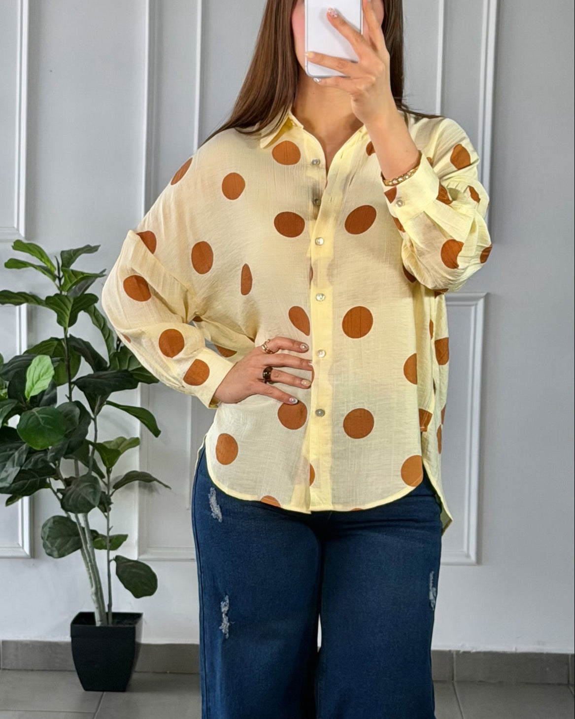 Camisa Polka Dot Maxi