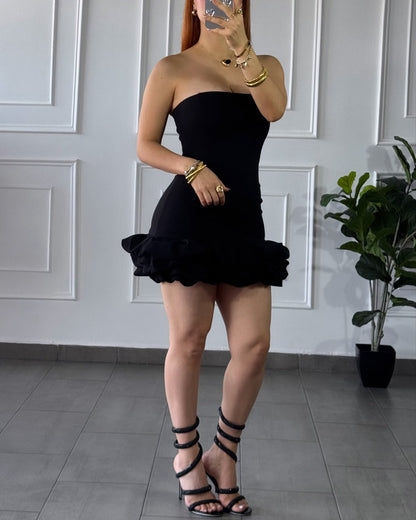 Vestido Plisado Black