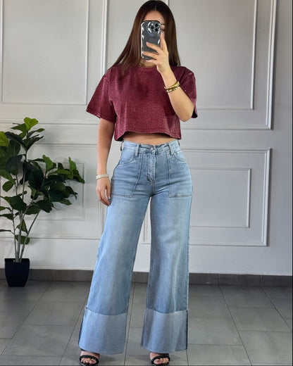 Jeans Wide Leg Vibrant