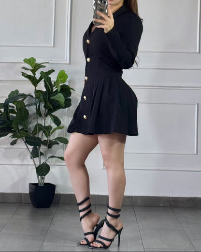 Vestido Plisado Black