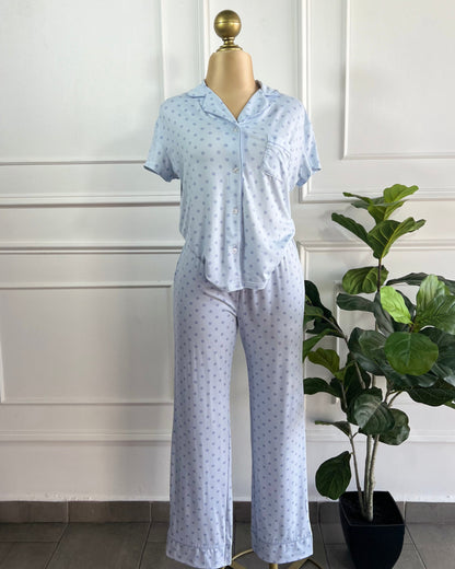 Pijama Circulos Azul