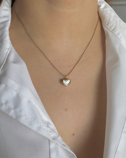Collar Corazón Madre Perla