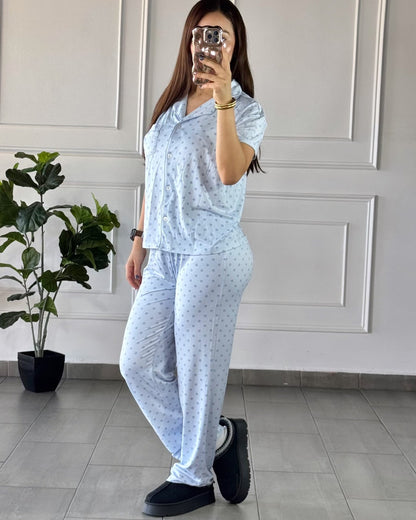 Pijama Circulos Azul