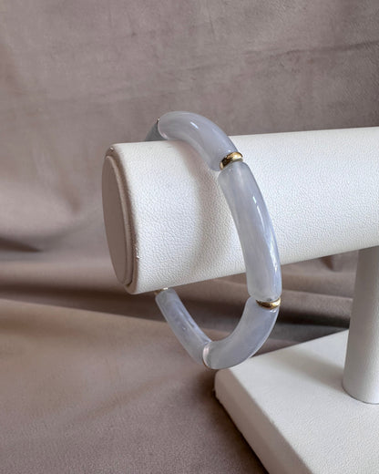 Pulsera Acrílico Gris Ch