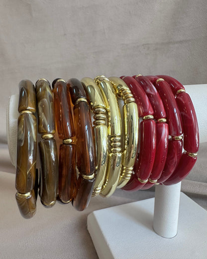 Pulsera Acrilico Roja Ch