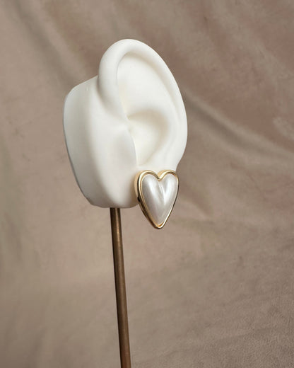 Arete Corazón Madre Perla