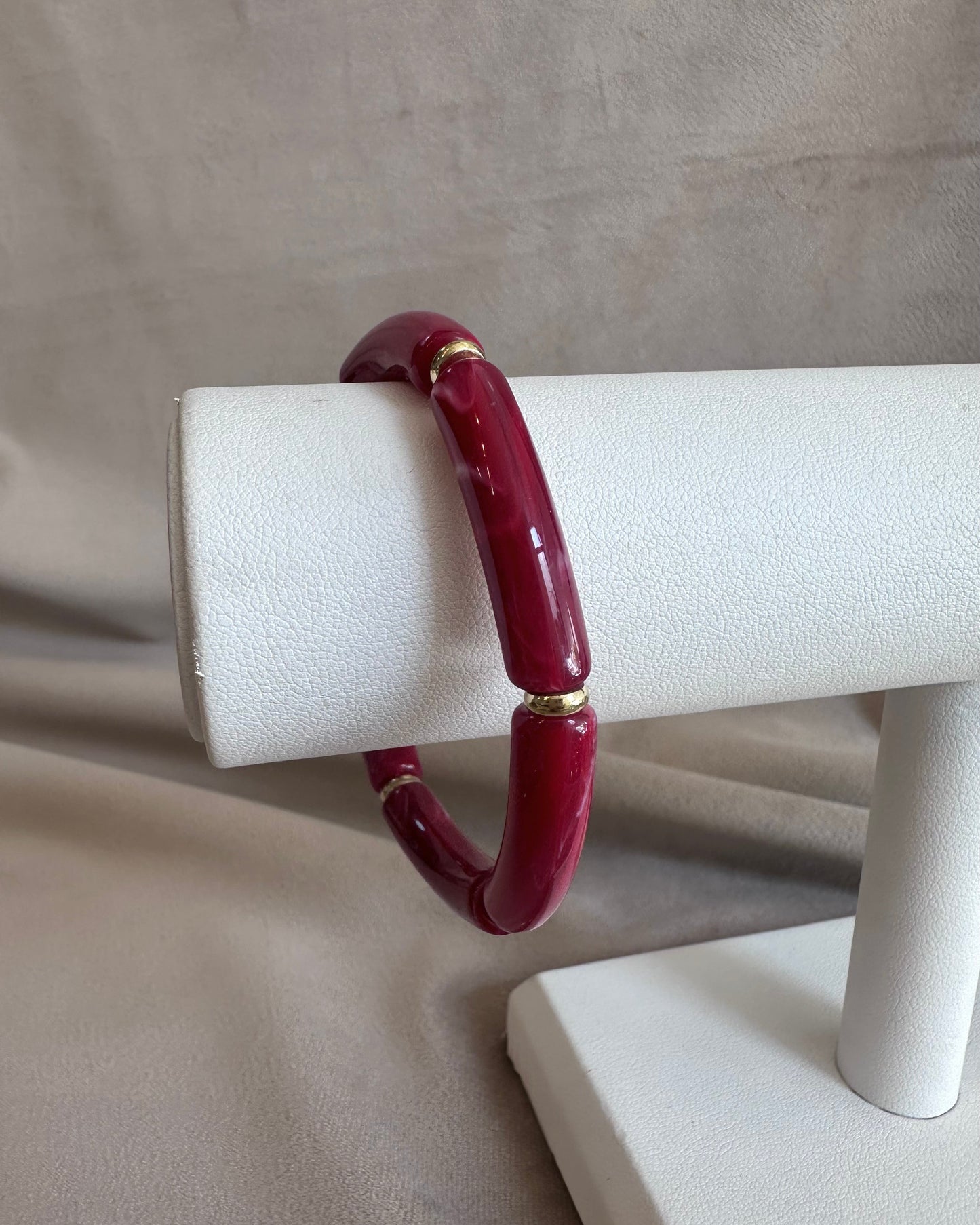 Pulsera Acrilico Roja Ch