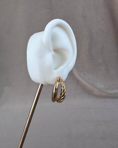 Arracada Doble Gruesa