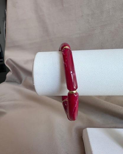 Pulsera Acrilico Roja Ch