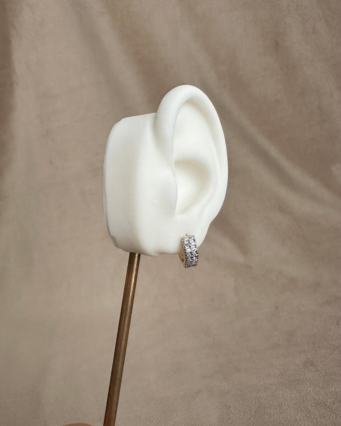 Arracada Doble Brillo Mini