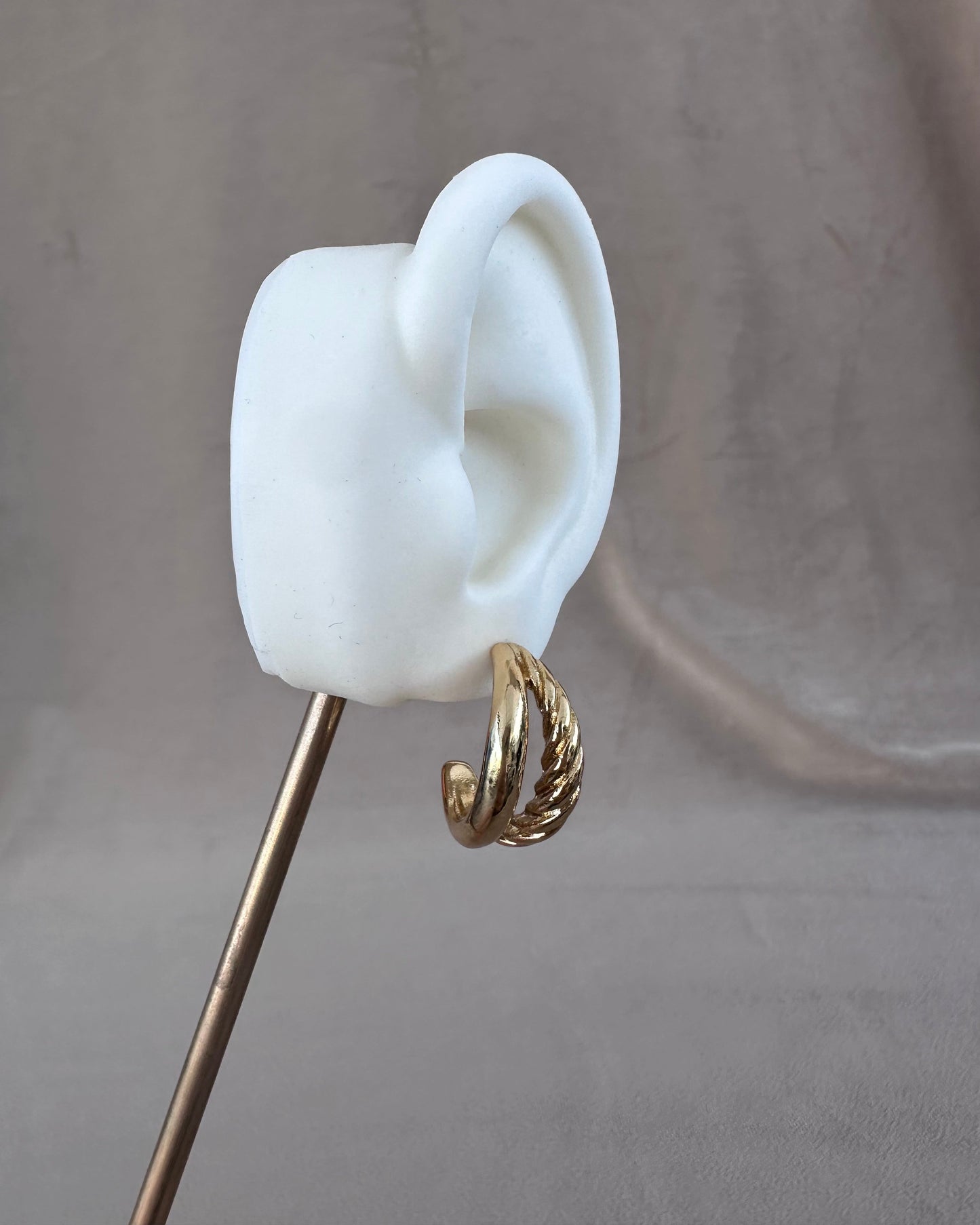 Arracada Doble Gruesa