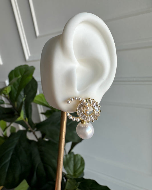 Arete Perla Brillo