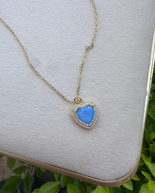 Collar Corazón Azul