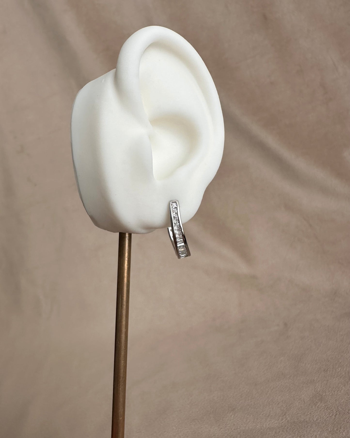 Arracada Plata Brillo