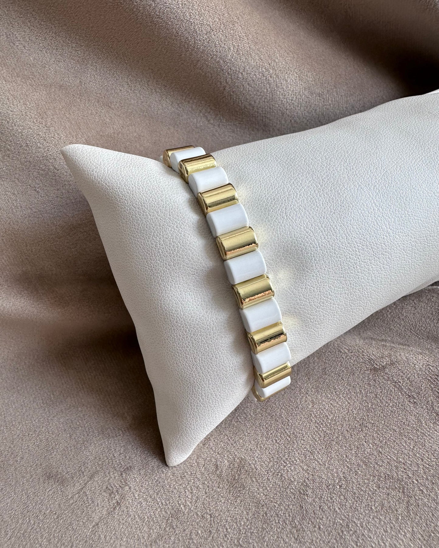 Pulsera Bloques Blanca