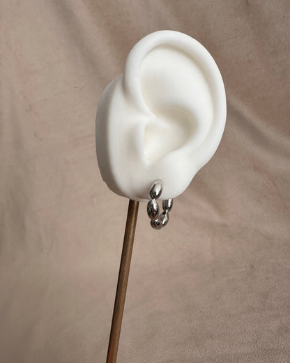 Arracada Plata Bolita