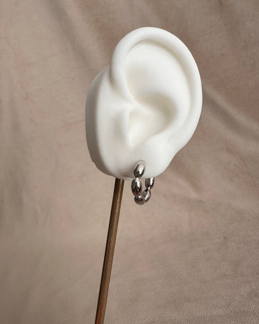 Arracada Plata Bolita