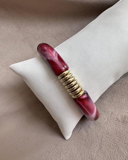 Pulsera Acrílico Burgundy
