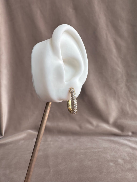 Arracada Cuadrada Transparente