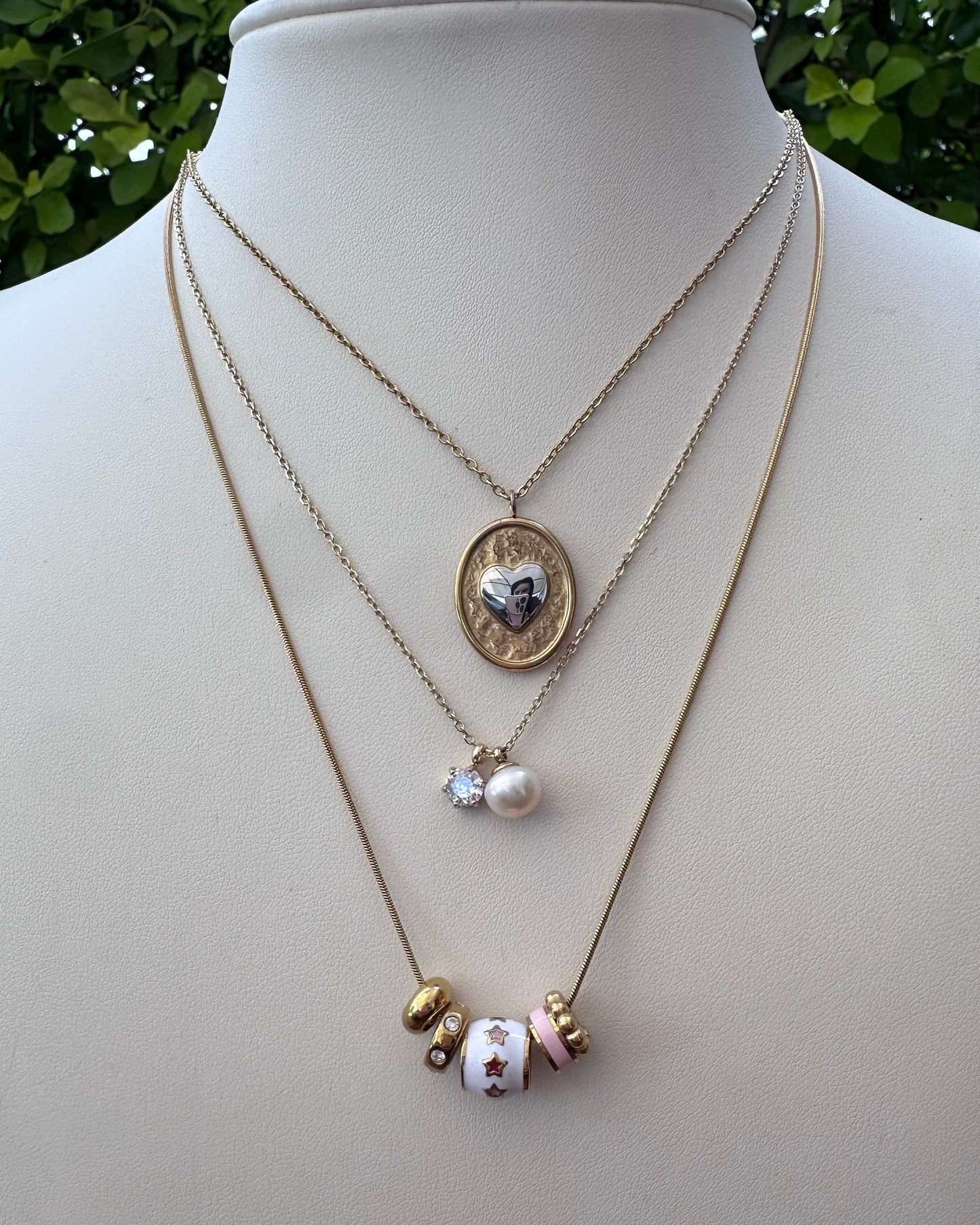 Collar Perla Brillo