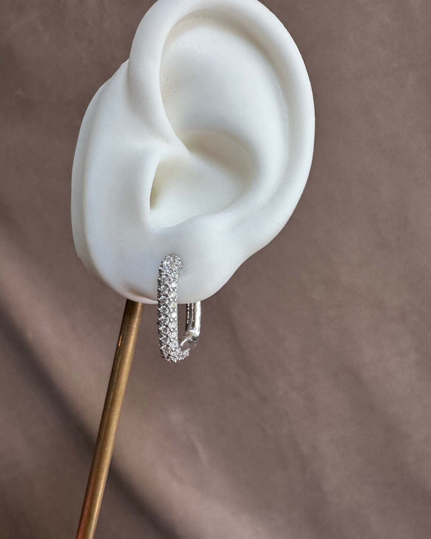 Arracada Cuadrada Plata