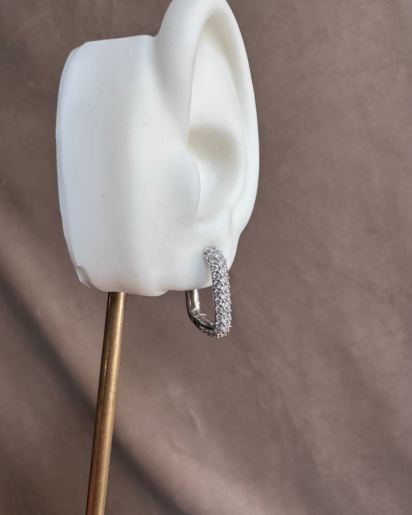 Arracada Cuadrada Plata