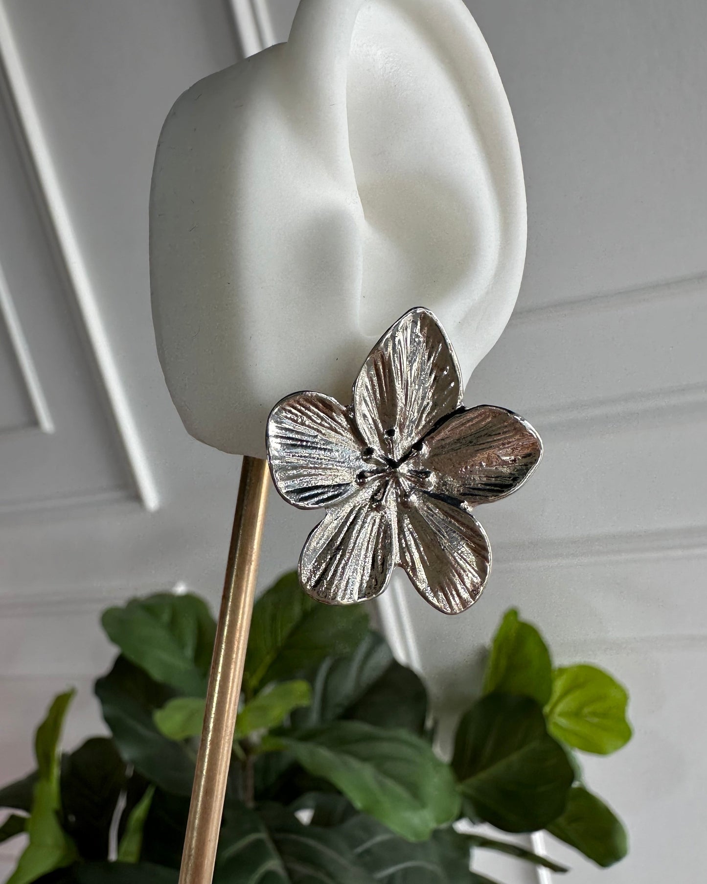 Arete Flor Plata