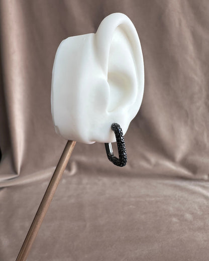 Arracada Cuadrada Negra