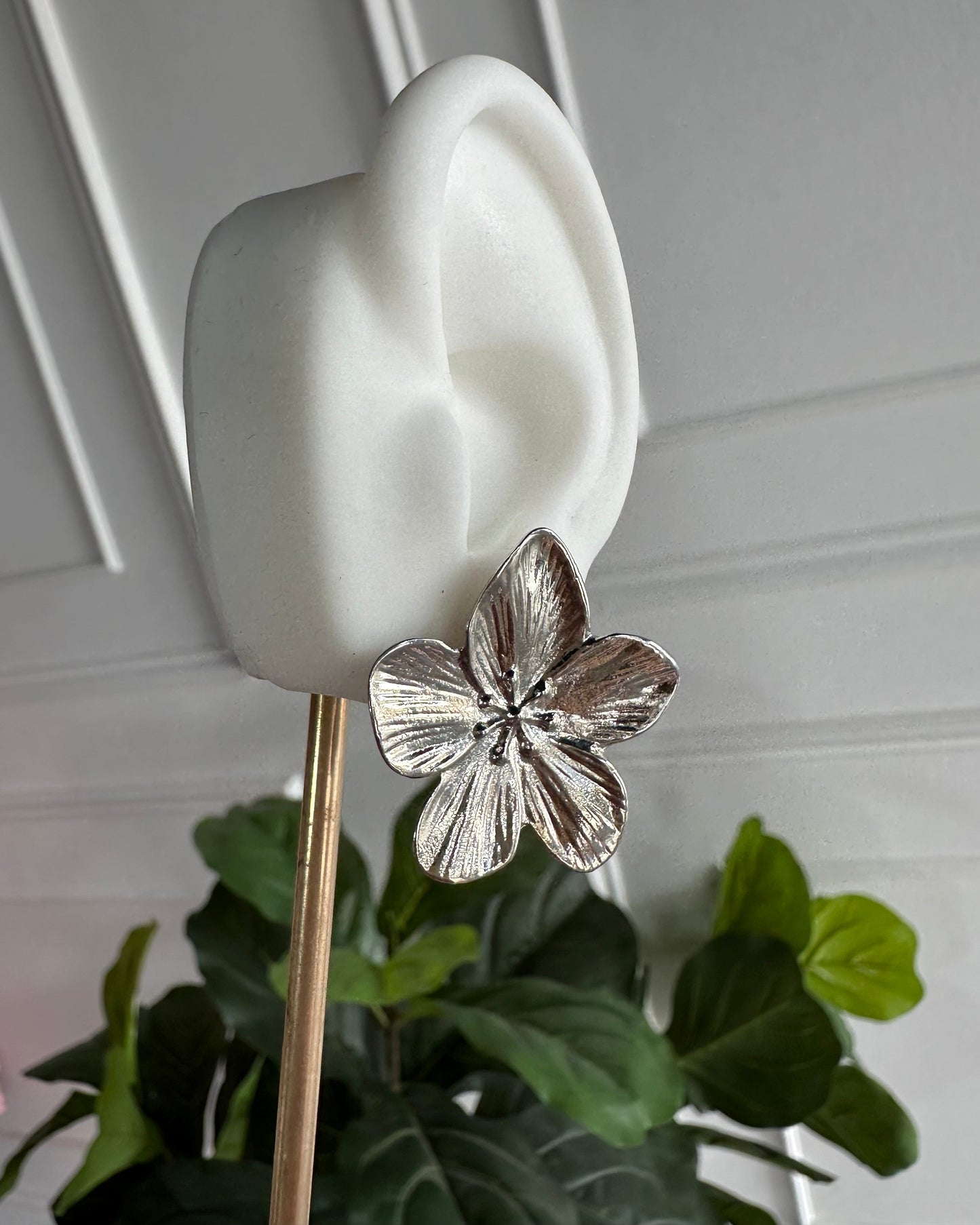 Arete Flor Plata