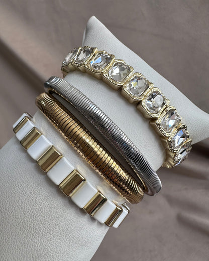 Pulsera Bloques Blanca