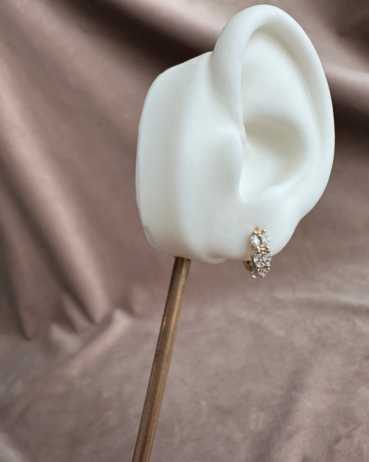 Arracada Mini Doble Brillo