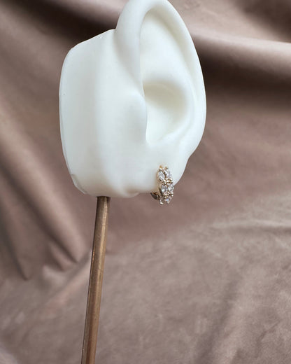 Arracada Mini Doble Brillo