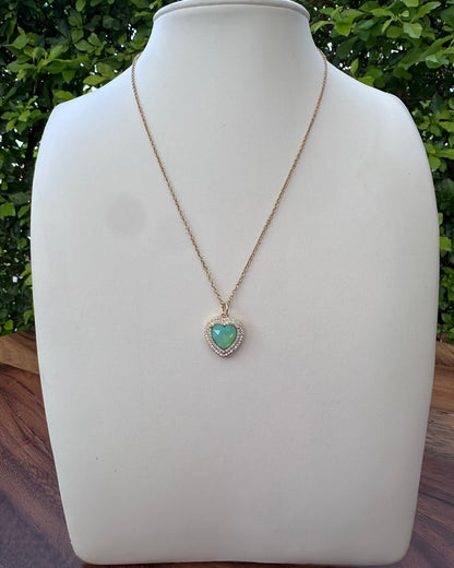 Collar Corazón Verde