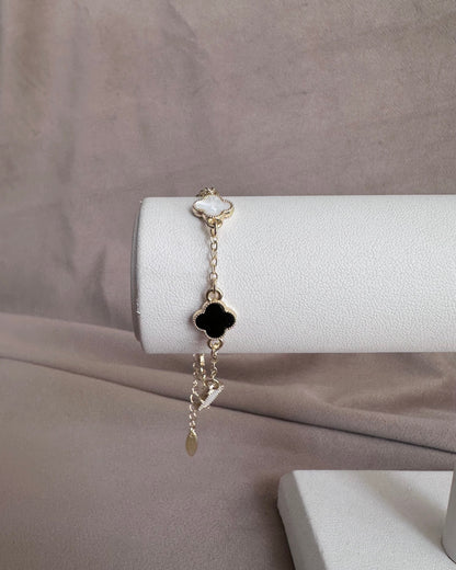 Pulsera Dupe Van Cleef B/N