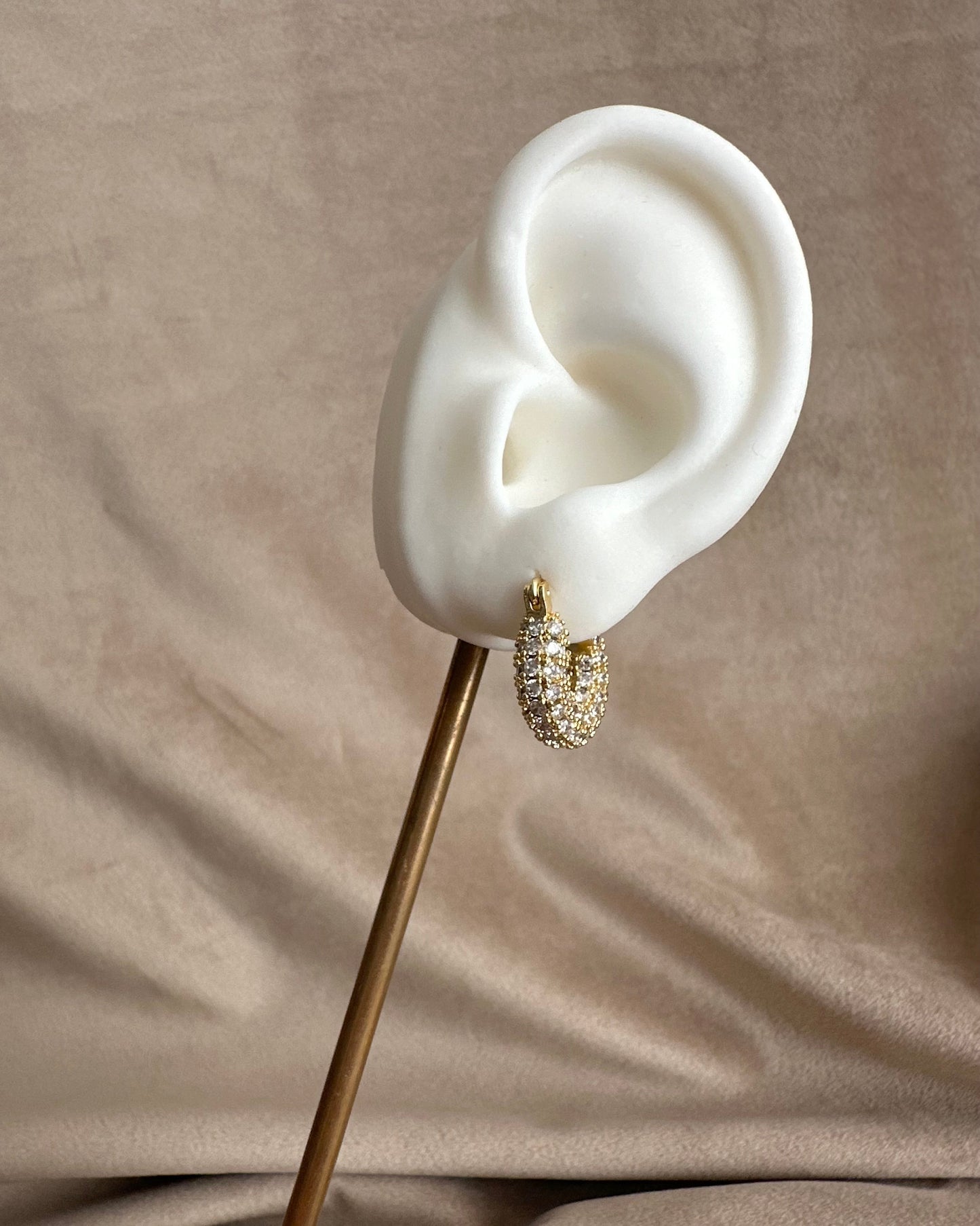 Arracada Chunky Brillo Ch Dorada