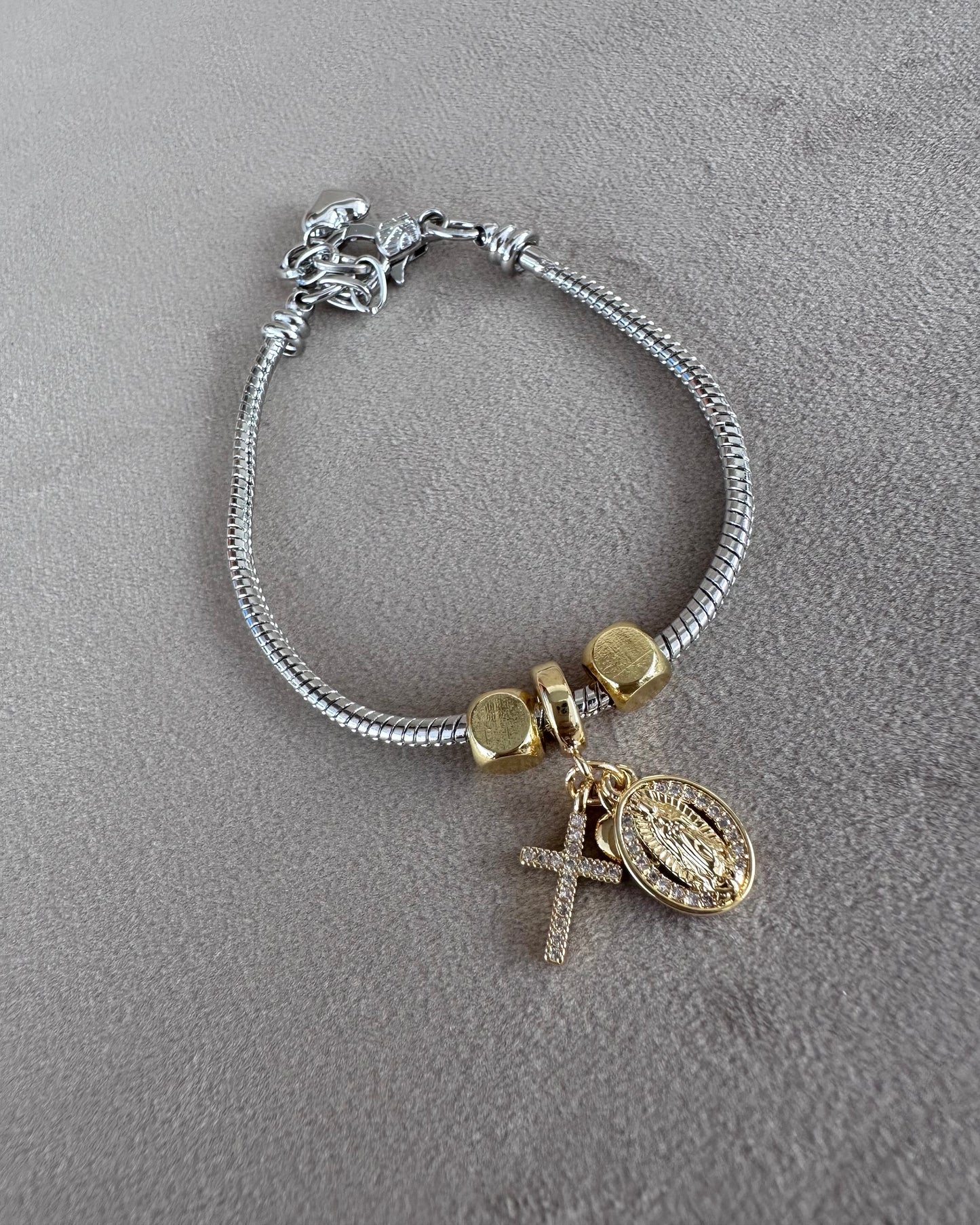 Pulsera Cruz Virgen