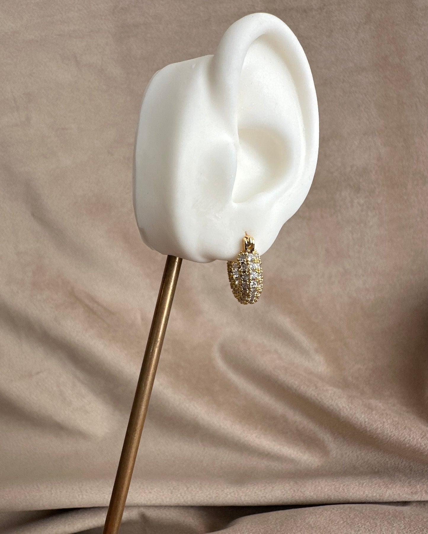 Arracada Chunky Brillo Ch Dorada