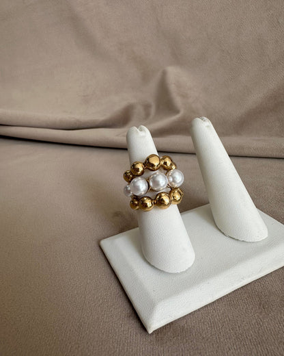 Anillo Chunky Perlas